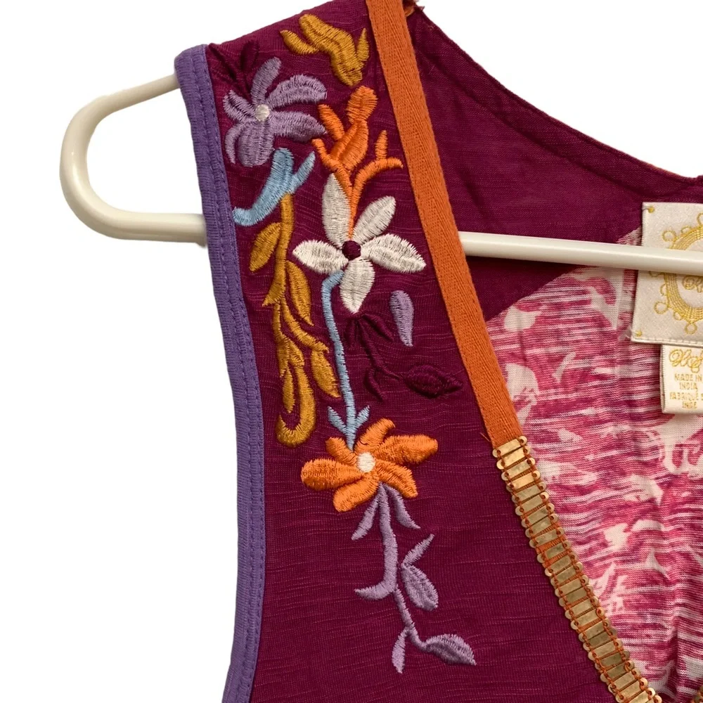 Anthropologie Ric Rac Embroidered Tank - Picture 3 of 12